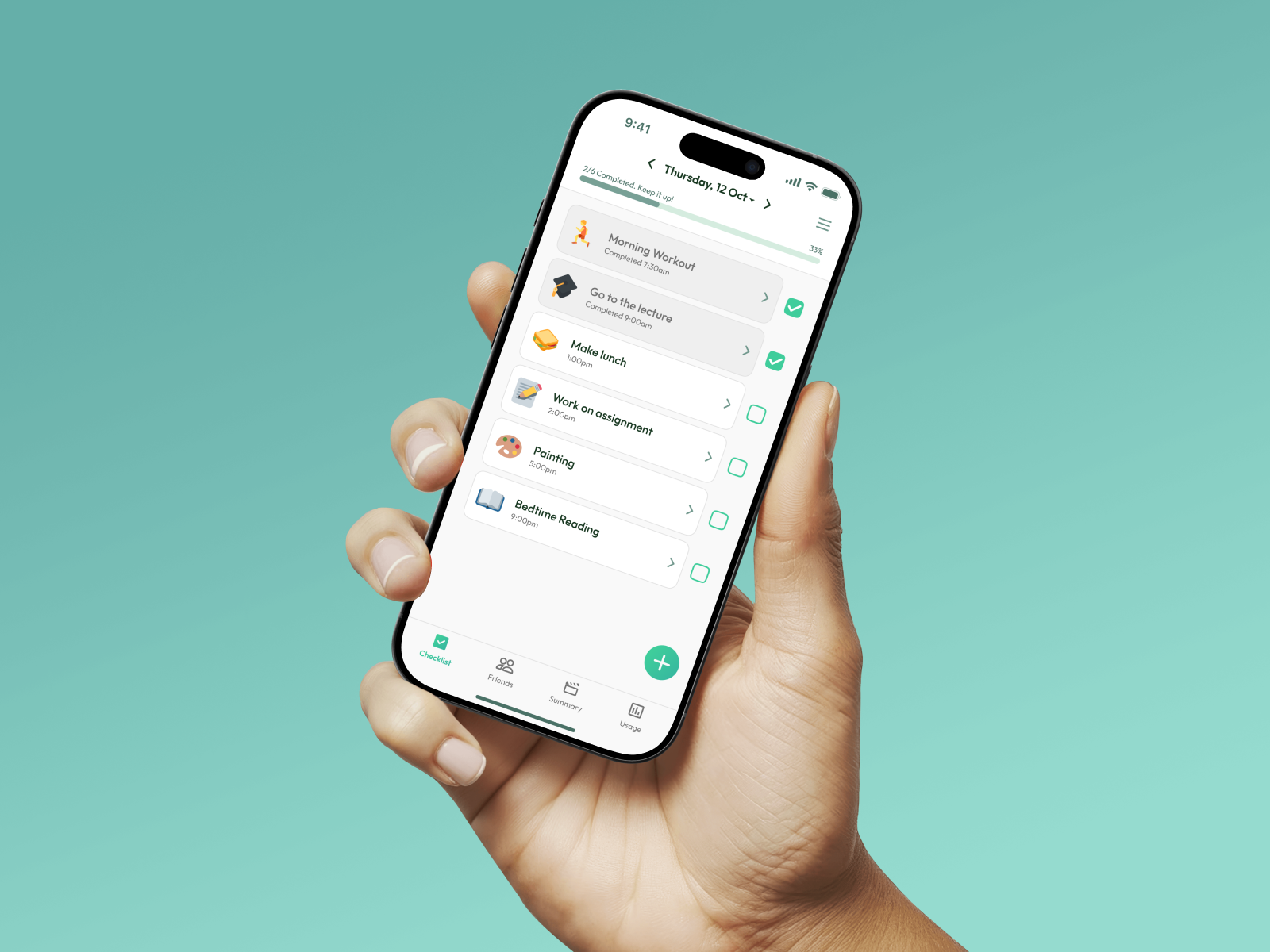 Check It interface preview for the Daily Checklist feature