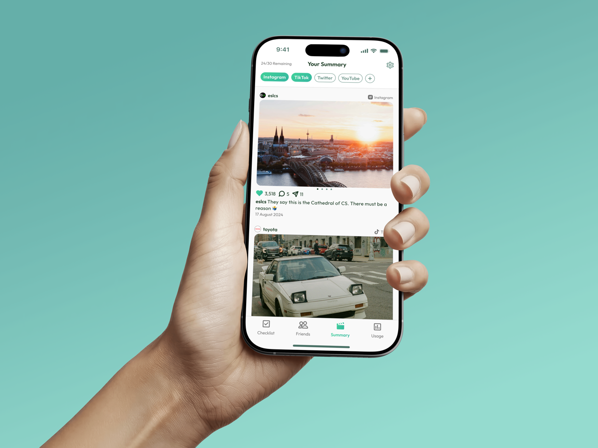 Check It interface preview for the social media summary
