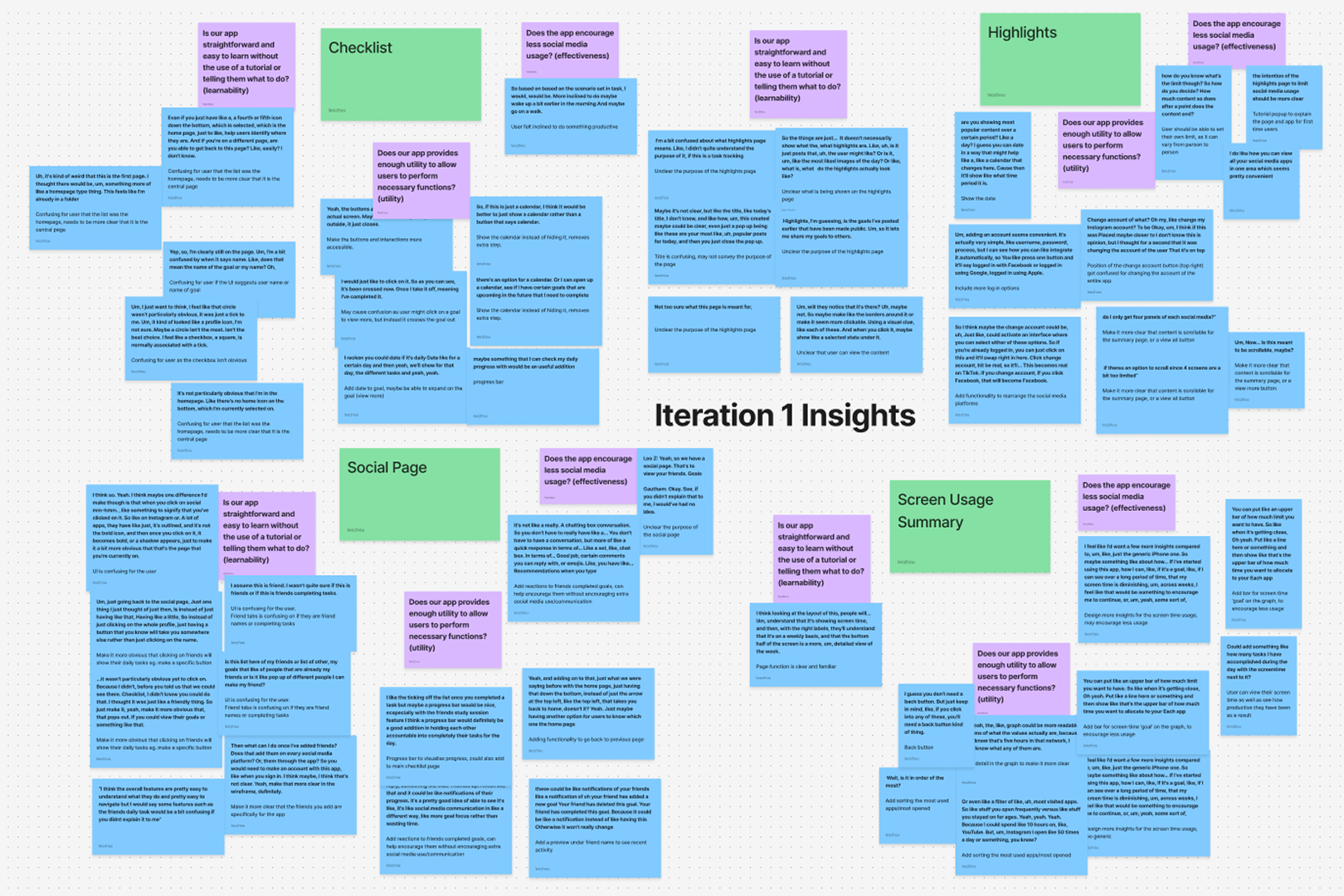 Check It first-iteration screen used for usability testing and feedback