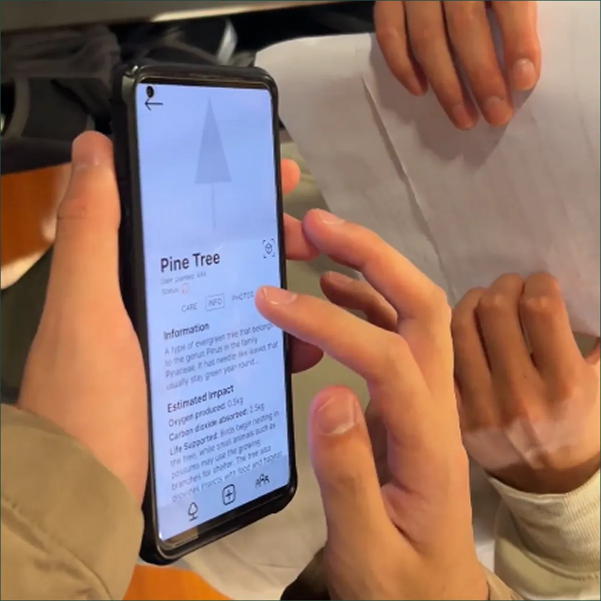 Mid-fidelity prototype tree information flow
