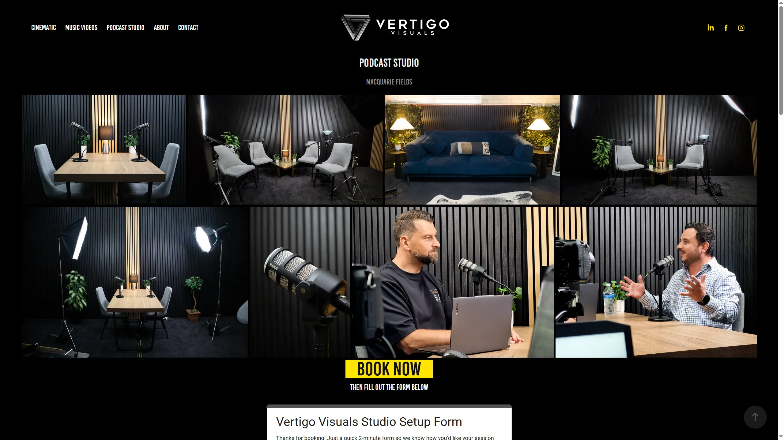 Old VV Studios website